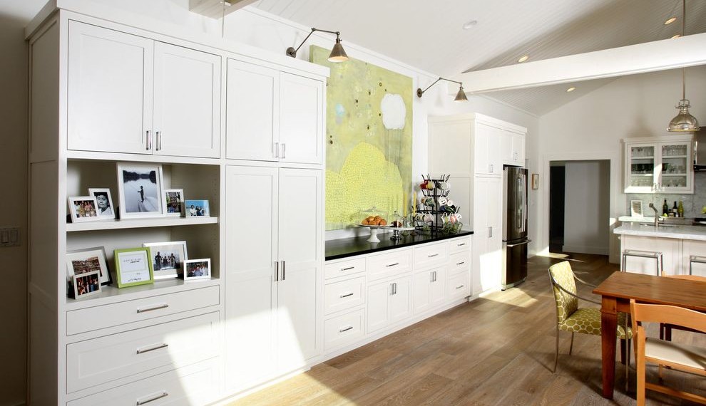 Bellawood Flooring Traditional Kitchen with Beadboard Ceiling