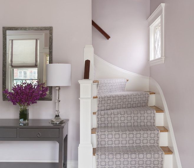 Benjamin Moore Exterior Paint Colors Traditional Entry with Curved Staircase