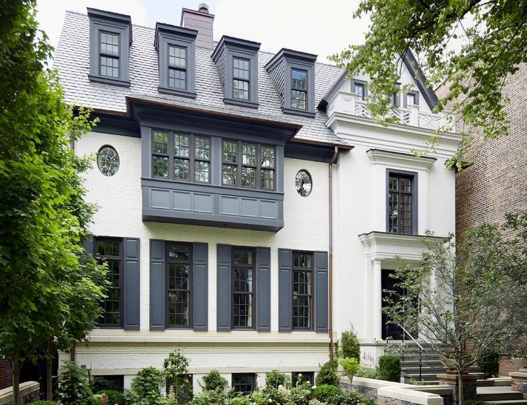Benjamin Moore Exterior Paint Colors Traditional Exterior with Grass
