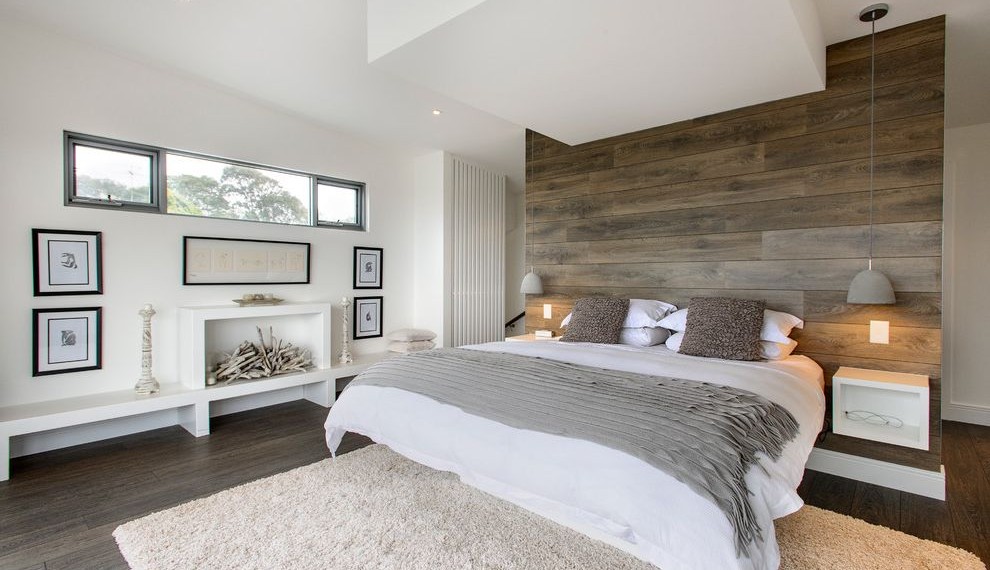 Best Mop for Laminate Floors Contemporary Bedroom with Gray Stained Wood