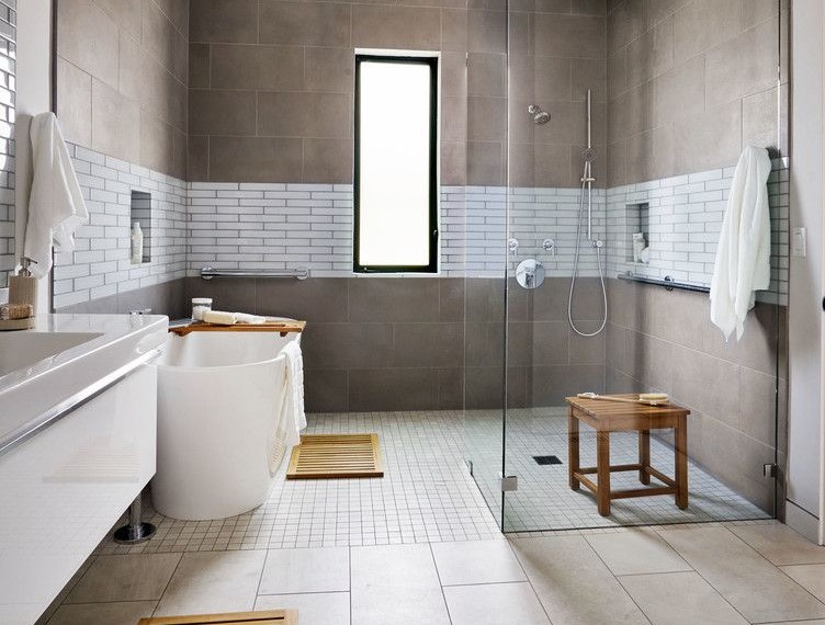 Blasting Cabinet Contemporary Bathroom with Portland