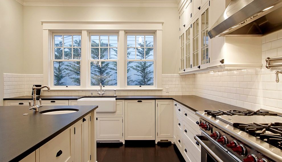 Bushbeans.com Recipes Traditional Kitchen with Apron Front Sink