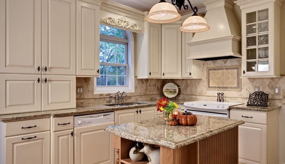 Bushbeans.com Recipes Traditional Kitchen with White Cabinets