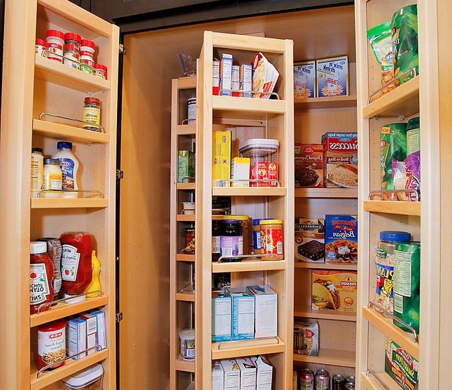 Cabinet Organizer Traditional Kitchen with Food Items