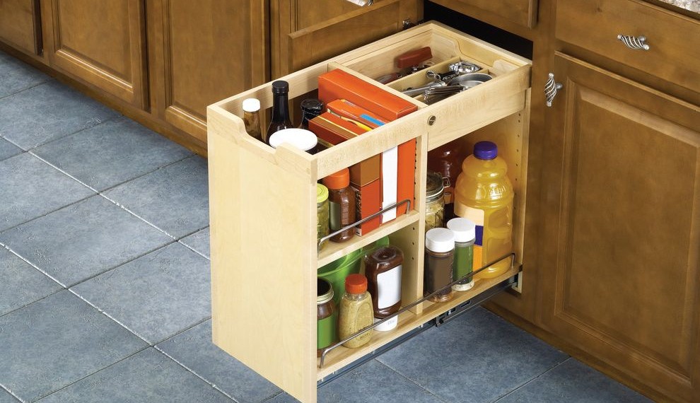 Cabinet Organizer Traditional Kitchen with Wood Organizer