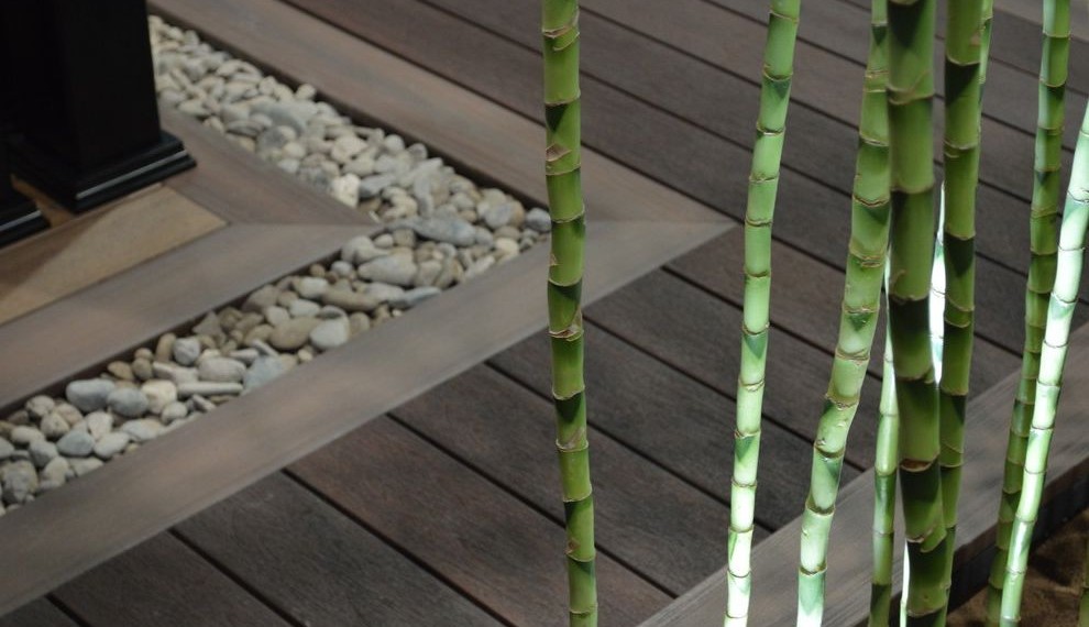 Composite Deck Boards Contemporary Deck with Dark Wood Decking