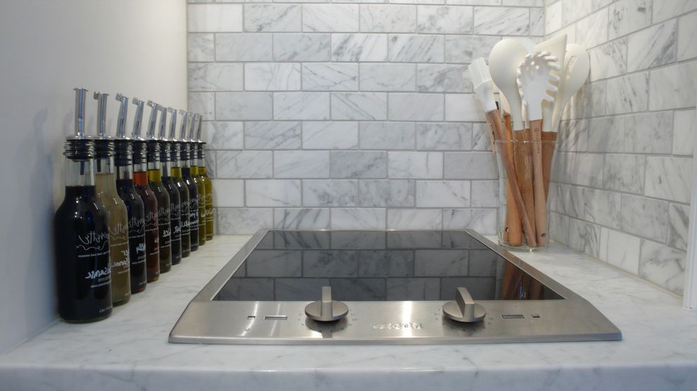 Cook Top Eclectic Kitchen with Miele Cooktop