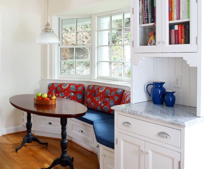 Corner Kitchen Table with Storage Bench Traditional Dining Room with Banquette
