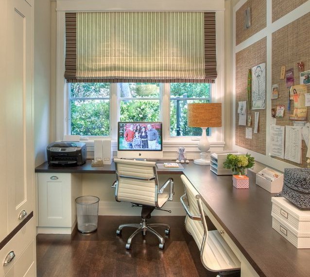 Cremone Bolt for Cabinets Transitional Home Office with Cottage
