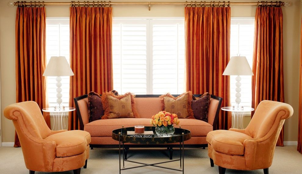 Curtains Rods Contemporary Bedroom with Curtains