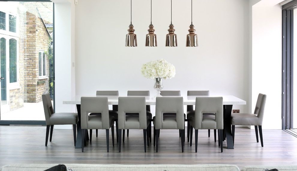 Dining Room Booth Set Contemporary Dining Room with Dining Room Pendants