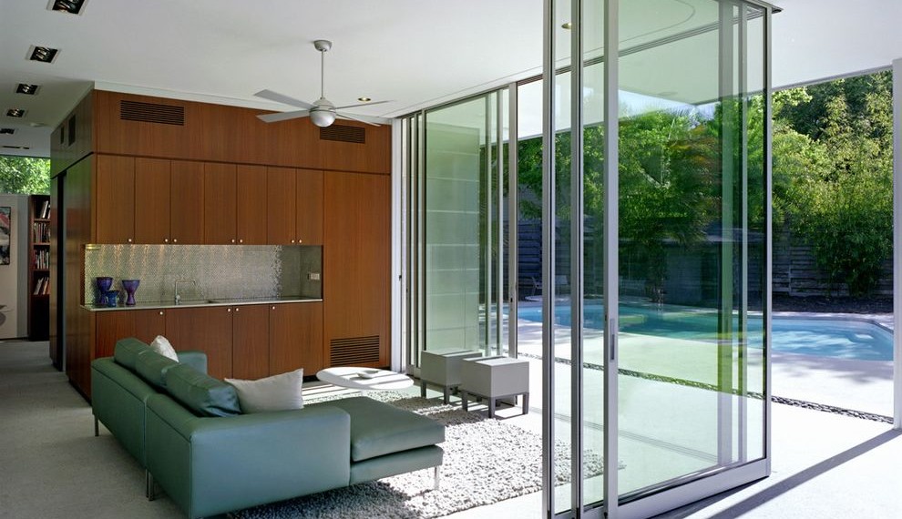 Doggie Doors for Sliding Glass Doors Modern Sunroom with Floor to Ceiling Glass