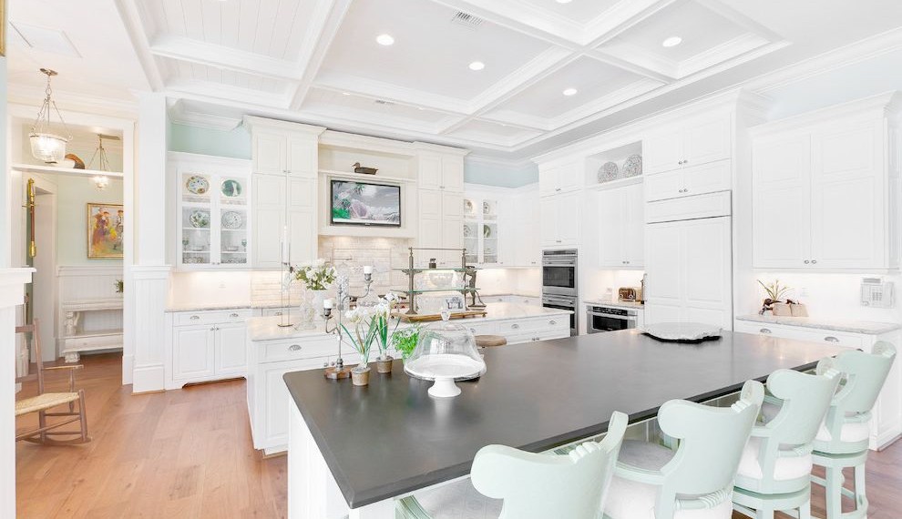Dropcam Pro Tropical Kitchen with Granite Counter Tops