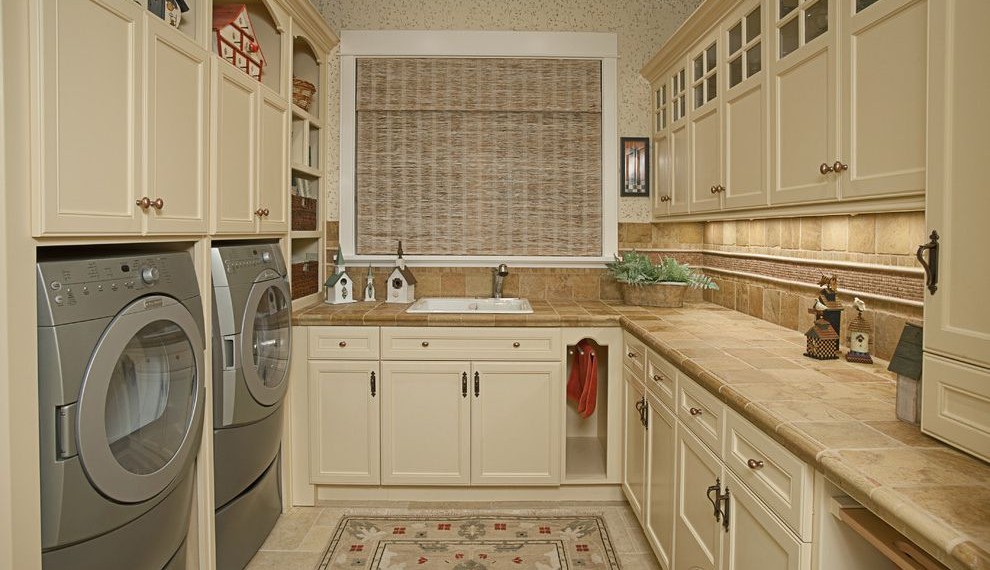 Energy Efficient Washer and Dryer Traditional Laundry Room with Front Loading Washer Dryer