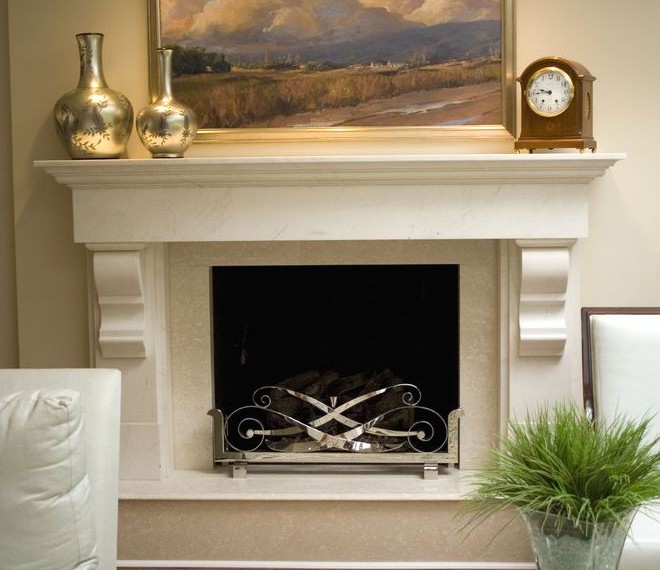Fireplace Log Grate Contemporary Living Room with Decorative Area Rug