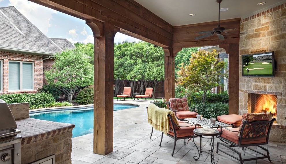 Fireplace Log Grate Traditional Patio with Outdoor Fireplaces