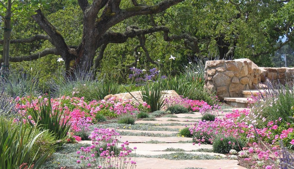 Flagstone Pavers Contemporary Landscape with Natural Stone Pavers