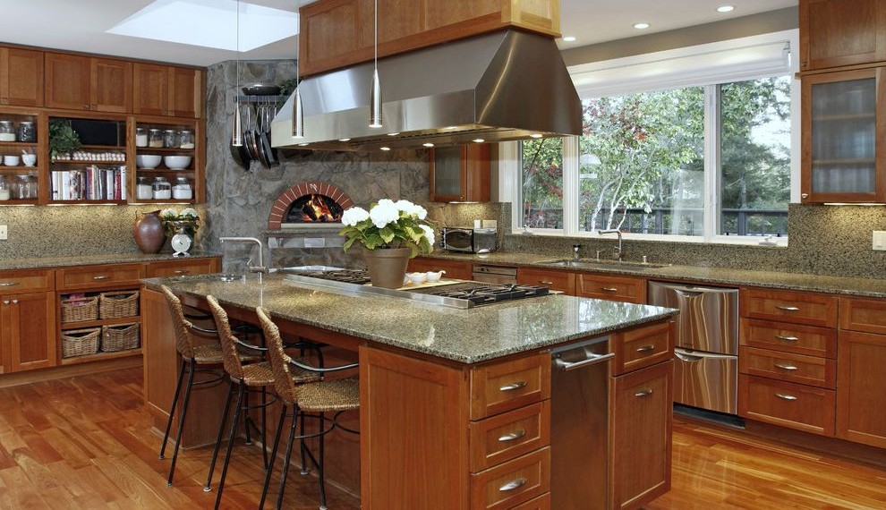Frigidaire Ice Maker Not Working Traditional Kitchen with Brick Oven