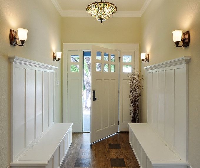 Front Doors with Sidelights Traditional Entry with Baseboard