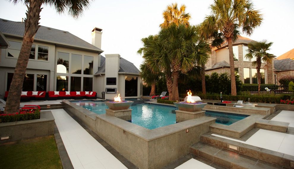Fruit Tree Fertilizer Contemporary Pool with Multiple Level