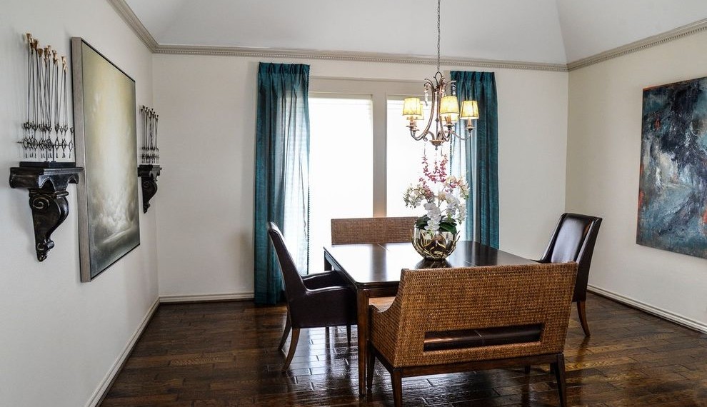 Garage Floor Sealer Traditional Dining Room with Custom Wood Flooring
