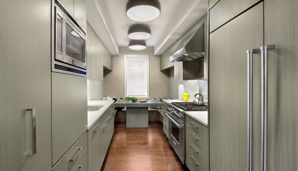Gas Snow Blower Contemporary Kitchen with Clean Lines