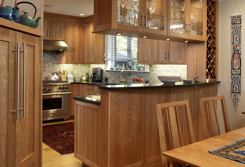 Gas Snow Blower Traditional Kitchen with Kitchen Dining Area