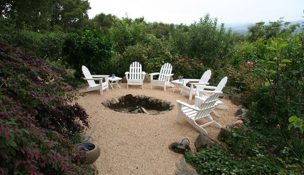 Gas Snow Blower Traditional Landscape with Landscape Lighting