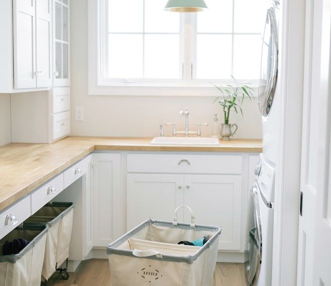 Heavy Duty Caster Wheels Traditional Laundry Room with Laundry