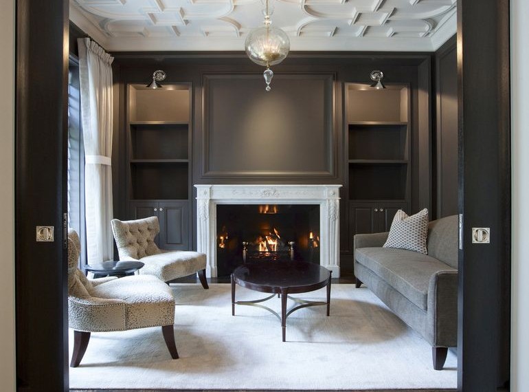 How to Get Rid of Mold in House Traditional Living Room with Pocket Doors