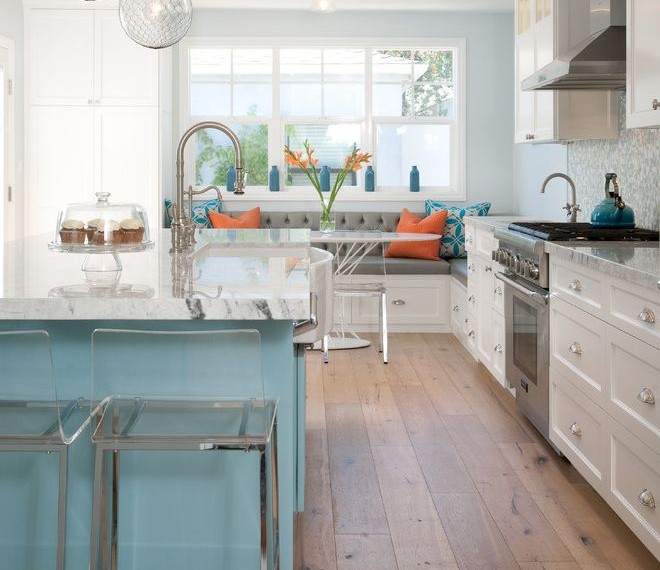 How to Restain Kitchen Cabinets Beach Style Kitchen with See Through Cabinets