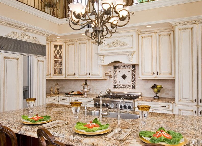 How to Restain Kitchen Cabinets Traditional Kitchen with Kitchen Island