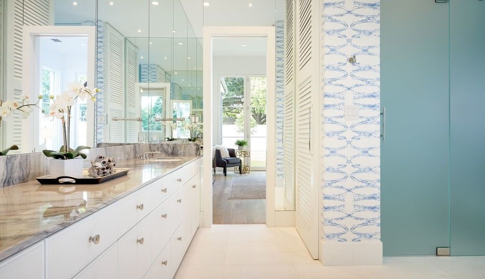 Hurricane Shutters Cost Contemporary Bathroom with White Flat Baseboard
