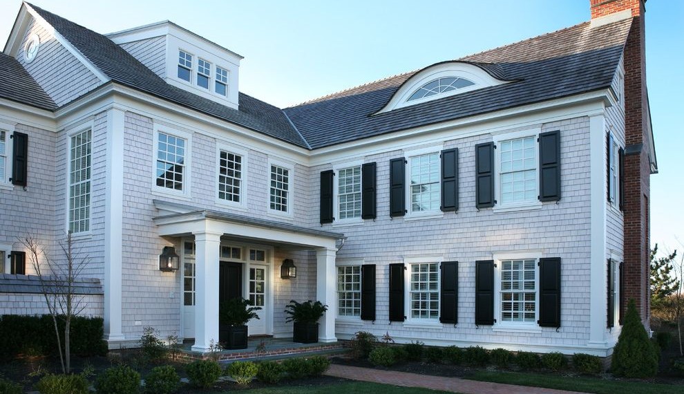 Hurricane Shutters Cost Traditional Exterior with Double Hung Windows