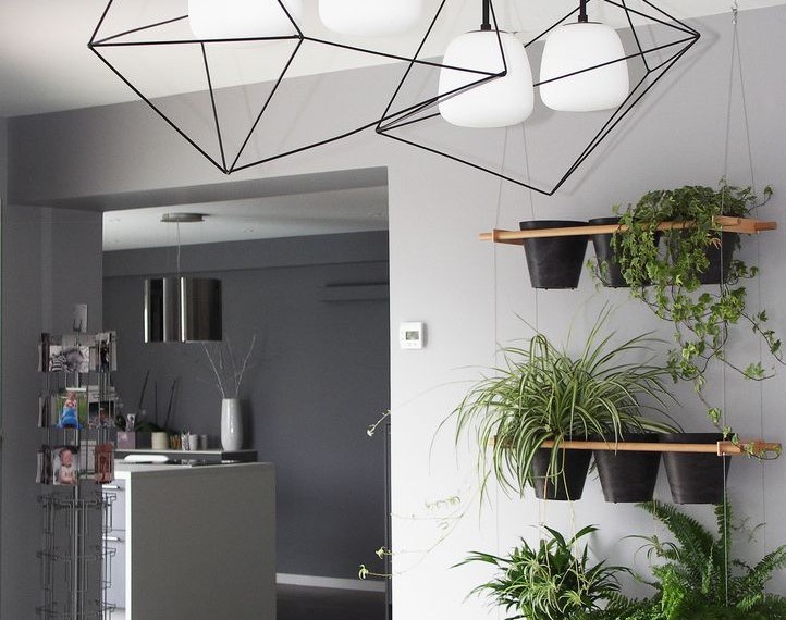 Indoor Firewood Rack Contemporary Dining Room with Suspension Design