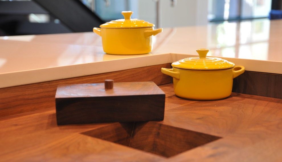 Insinkerator Garbage Disposal Contemporary Kitchen with Yellow Pots