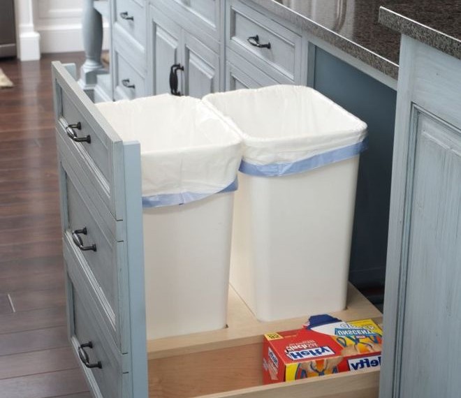 Insinkerator Garbage Disposal Traditional Kitchen with Custom Cabinetry