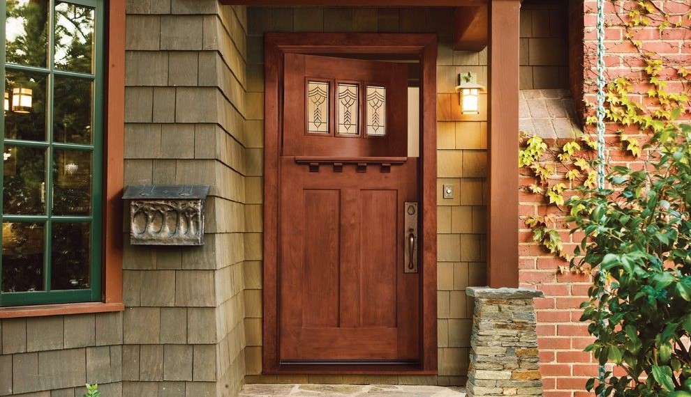 Jeld Wen Garden Window Rustic Entry with Front Doors