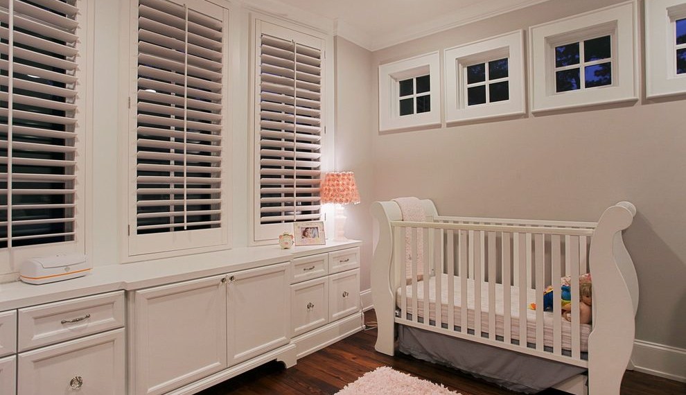 Jeld Wen Garden Window Traditional Nursery with White Cabinets