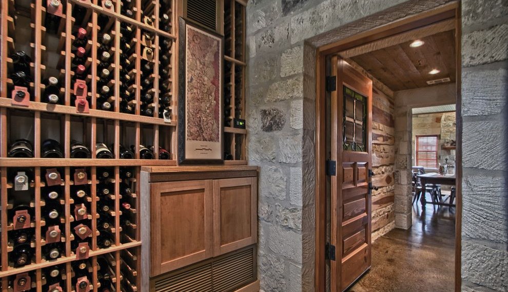 Kayak Storage Rack Farmhouse Wine Cellar with Wood Wine Rack