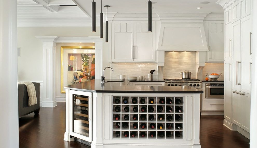 Kayak Storage Rack Traditional Kitchen with Narrow Pendant Light