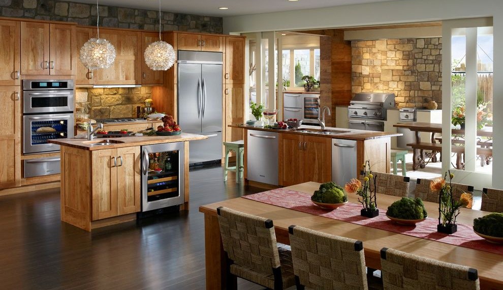 Kitchenaid Gas Cooktop Transitional Kitchen with Kitchenaid Gas Cooktop