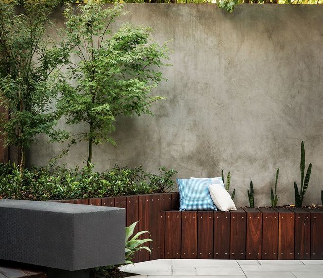 Large Retaining Wall Blocks Contemporary Patio with Patio