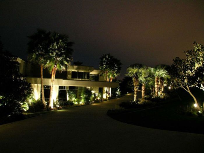 Led Landscape Lighting Kits Contemporary Landscape with Tropical Design