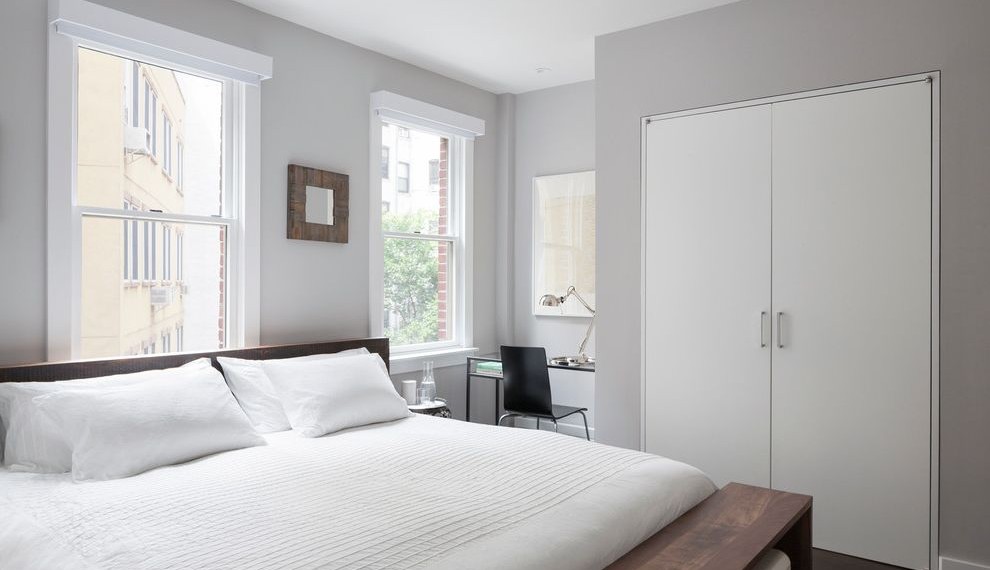 Low Profile Bookshelf Modern Bedroom with Modern Trim