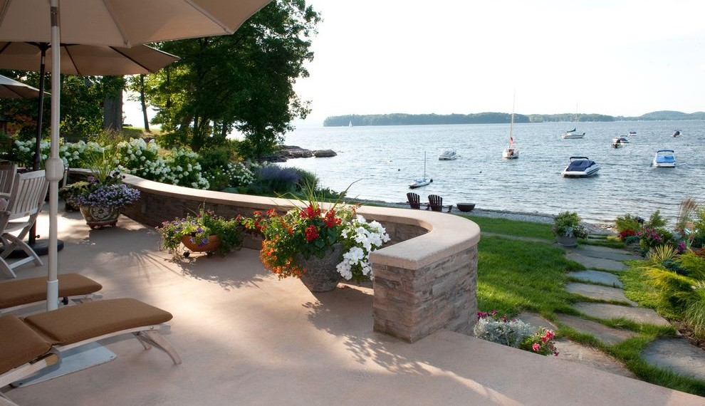 Lowes Patio Umbrella Contemporary Patio with Stepping Stones