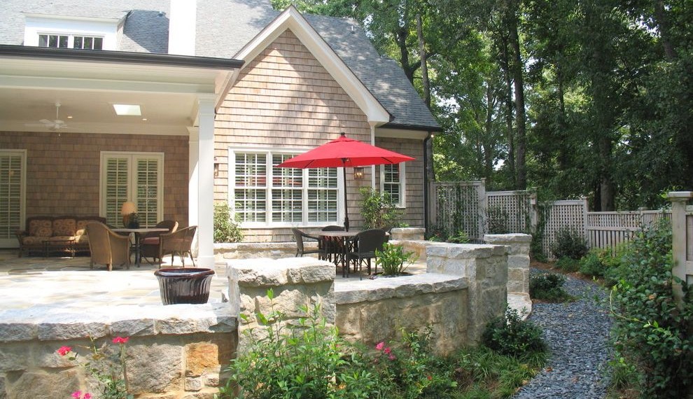 Lowes Patio Umbrella Traditional Porch with Grey Stone