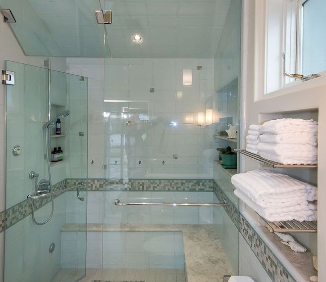 Misting Nozzles Contemporary Bathroom with Ceramiche Grazia