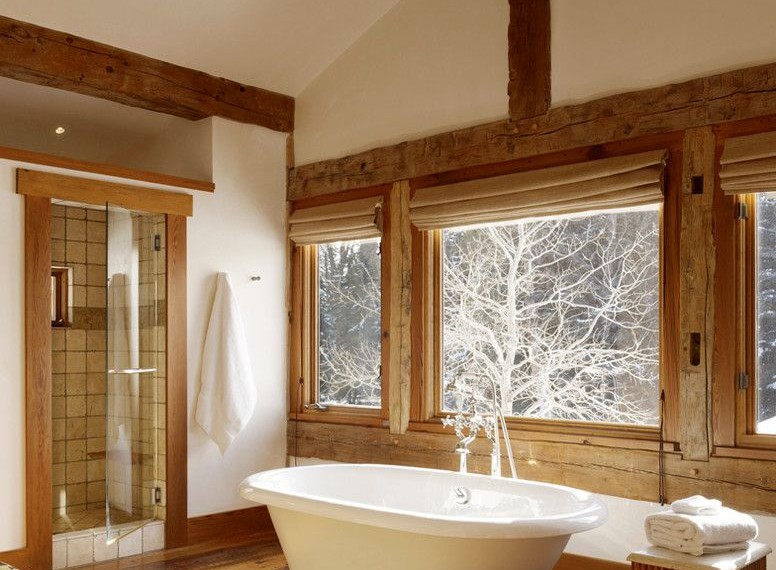 Mitre Saw Stand Rustic Bathroom with Timber Frame