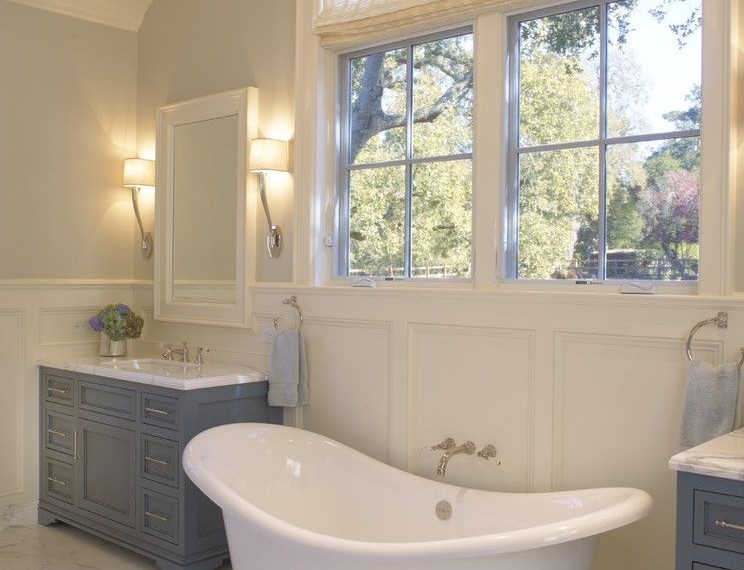 Moen Bathroom Faucet Repair Traditional Bathroom with Roman Shades